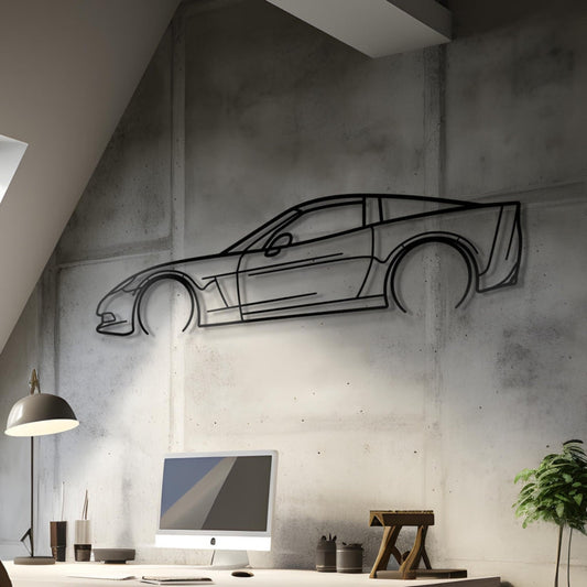 2005 Corvette C6 Metal Silhouette