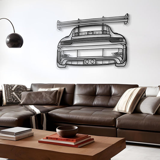 2023 911 (992) GT3 RS Back Metal Silhouette