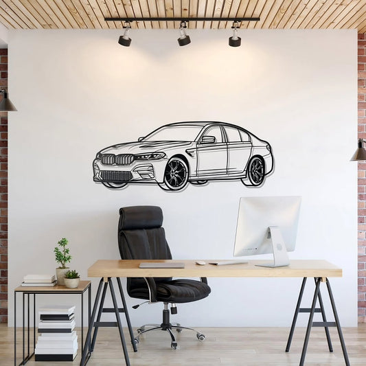 BMW M5 Metal Silhouette