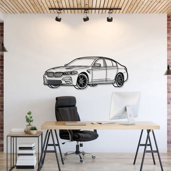 BMW M5 Metal Silhouette